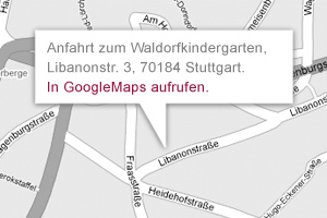 Anfahrt Waldorfkindergarten Libanonstraße Stuttgart