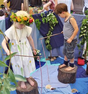 Angeln beim Sommerfest